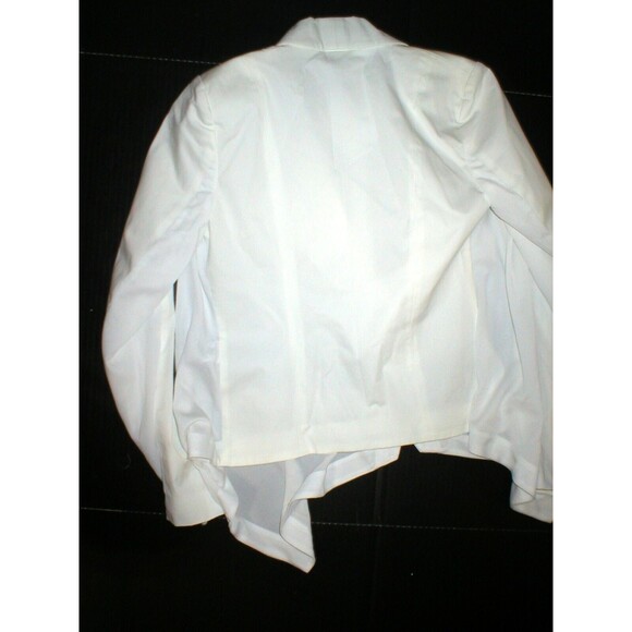 NWT New Womens 6 M Designer Patrizia Pepe White Jacket 42 Italy Flowy Asymmetric - Picture 6 of 6